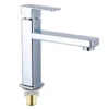 5d15859fba43c921d933aba9bb982c8 Lujo Oro Barroco Grifo de lavabo de un solo agua fría cuerpo de zinc grifo cuadrado montado en la cubierta de un solo mango moderno grifo del fregadero
