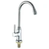 6 Best Selling Wall Mounted Single Lever Kitchen Tap Commercial Kitchen Faucet with Zinc Sink Single Cold Gourmet Faucet