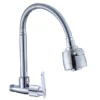 64-0520 Hot Selling Single Kaltwasser Küche Wasserhahn High-Arc Chrom Deck Mounted Zinklegierung Küche Bar Wasserhahn Gourmet Single Cold Kitchen