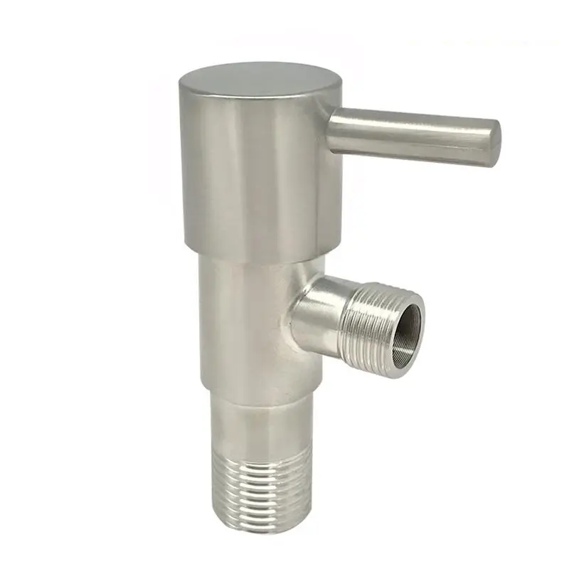 Vendu à chaud Design moderne Accessoire de robinet en acier inoxydable 304 Vanne d'équerre en laiton pour l'utilisation de l'eau froide dans la salle de bains, la cuisine et l'hôtel