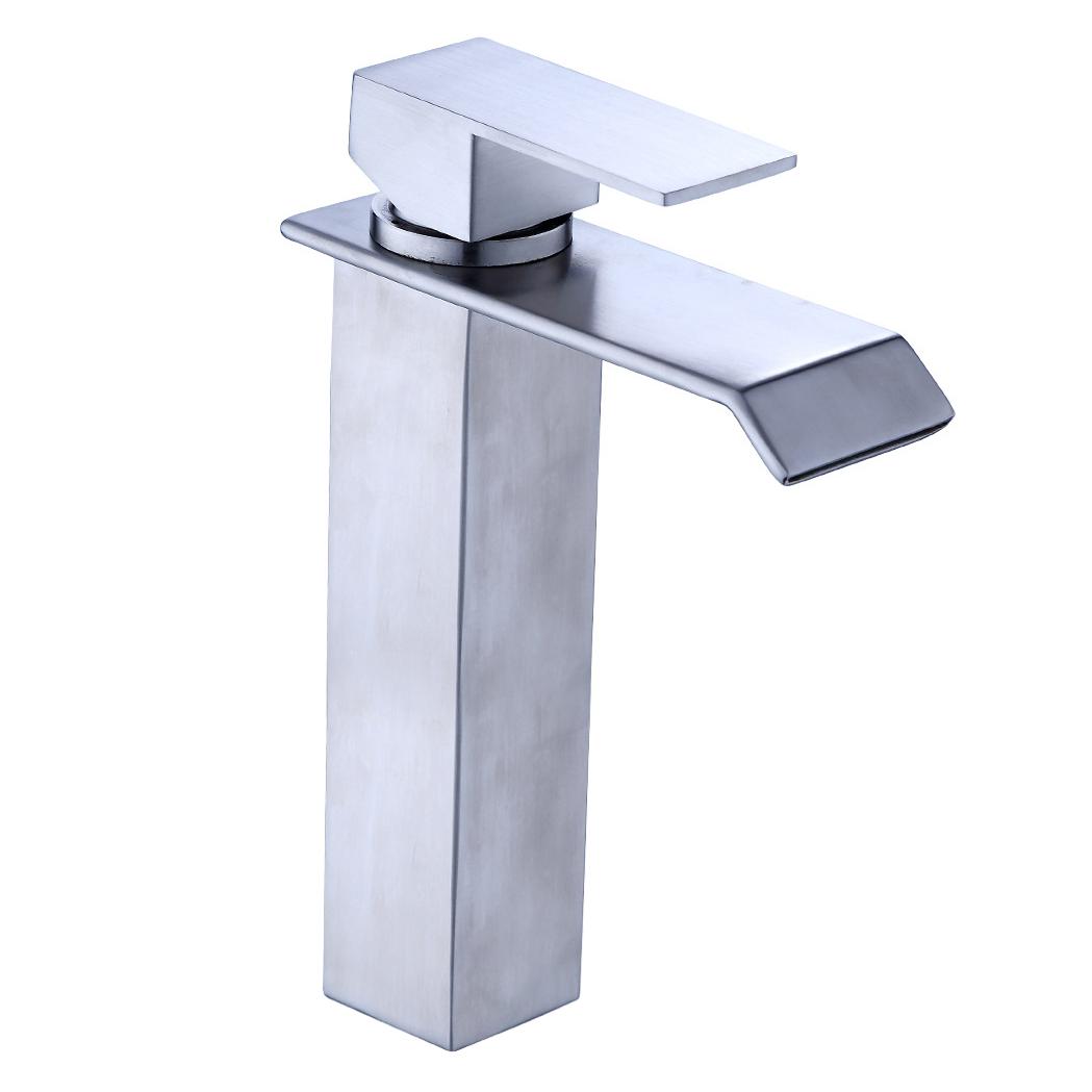 7164B High Quality Single-Hole Mounted Square Basin Faucet Mixer Thermostatic Waterfall Face for Bathroom School Stylish Contemporary Design - 7163B6