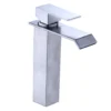 7164B Torneira de lavatório quadrada de furo único de alta qualidade com misturador termostático em cascata para casa de banho Escola de design contemporâneo elegante