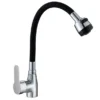 7500A-044P4-C12(BK) Buon prezzo Antik rubinetto di zinco nero rubinetto della cucina maniglia singola freddo caldo montato a ponte miscelatore cucina nero flessibile rubinetto cucina
