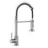 7557A2 Vintage Küchenarmatur 201 Edelstahl Mischbatterie Modern 360 Rotation Deck Mounted Pull Chrome Sink Wasserhahn Küchenarmatur