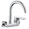 7958C-111P-Y08 Torneira de lavatório cromada de boa qualidade com manípulo único Material de zinco termostático Torneira misturadora de lavatório com furo único para casa de banho