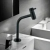 82 Rubinetti per lavabo in acciaio inox 304 di fantasia Rubinetti dosati per uso scolastico alberghiero Rubinetto per lavabo nero con nucleo valvola in ottone