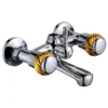 8311A-127A Novo design Torneira de cozinha de parede com duas pegas Torneira de água de zinco Torneira de água quente e fria para lavatório Torneira de louça sanitáriaTorneira de água para cozinha