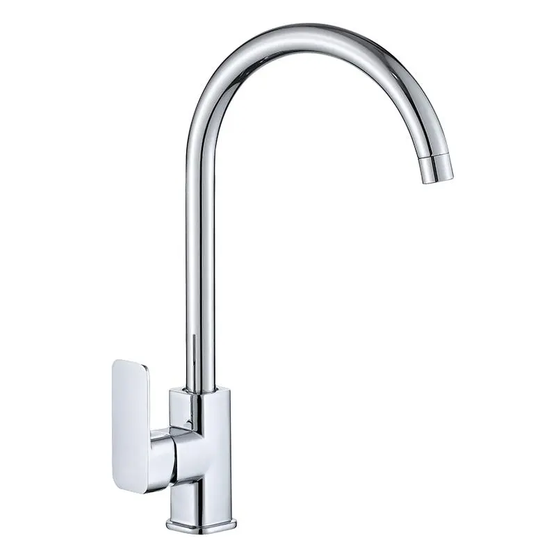 Moderno design quadrato in lega di zinco a parete rubinetto della cucina miscelatore acqua calda fredda lavello convenientemente mobile rubinetto