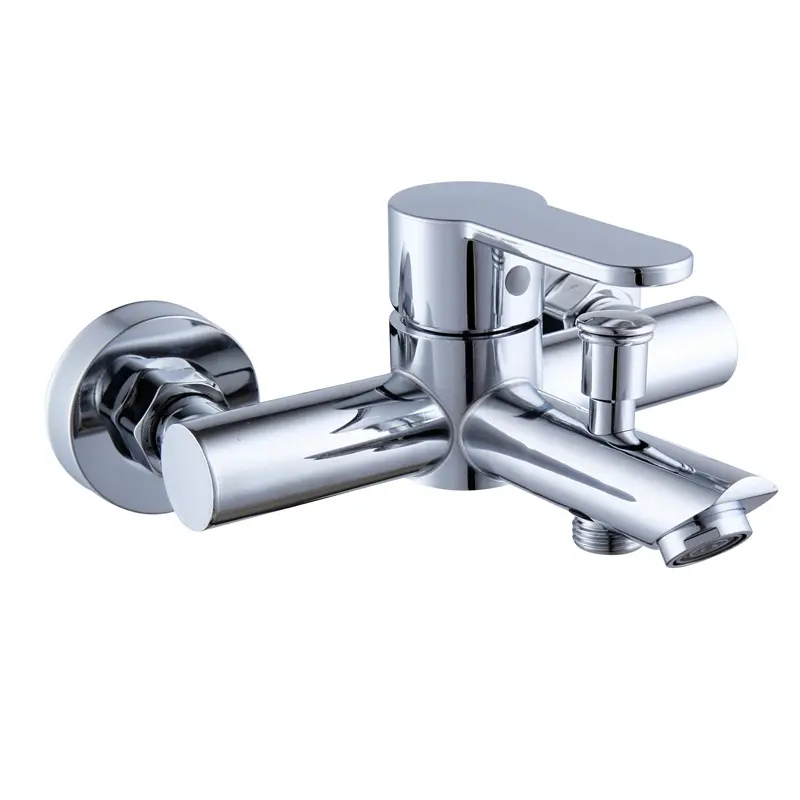 Moderno bilancio bagno e doccia rubinetti in acciaio inox caldo freddo cromato doccia miscelatore rubinetto SUS201 montaggio a parete