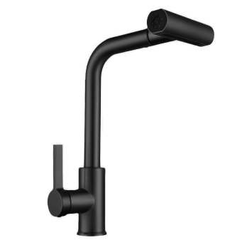 Modern Stainless Steel Single Kitchen Faucet 360 Degree Rotatable Tap Waterfall Mode Hot Cold Rotation Kitchen Sink Pull Faucet