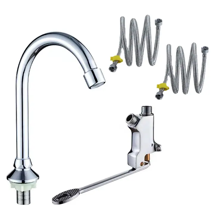 De goede Automatische Tapkraan van de Prijs Speciale Badkamersmixer het Ziekenhuis of de Voet Pedaalkranen van het Fabrieksbassin
