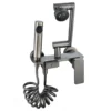 主图_4 Lujo moderno latón montado en la pared grifo de la cocina flexible pistola gris WaterFall grifo del fregadero grifo de la cocina grifo de la ducha cascada de diseño