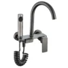 主图_5 Lusso Moderno rubinetto a parete in ottone flessibile pistola grigio acquaCaduta rubinetto lavello rubinetto cucina rubinetto doccia design cascata