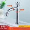主图_fUzhsYdx_3 304 de acero inoxidable de agua fría solo lavabo grifo con caño largo de diseño moderno de un solo agujero de montaje