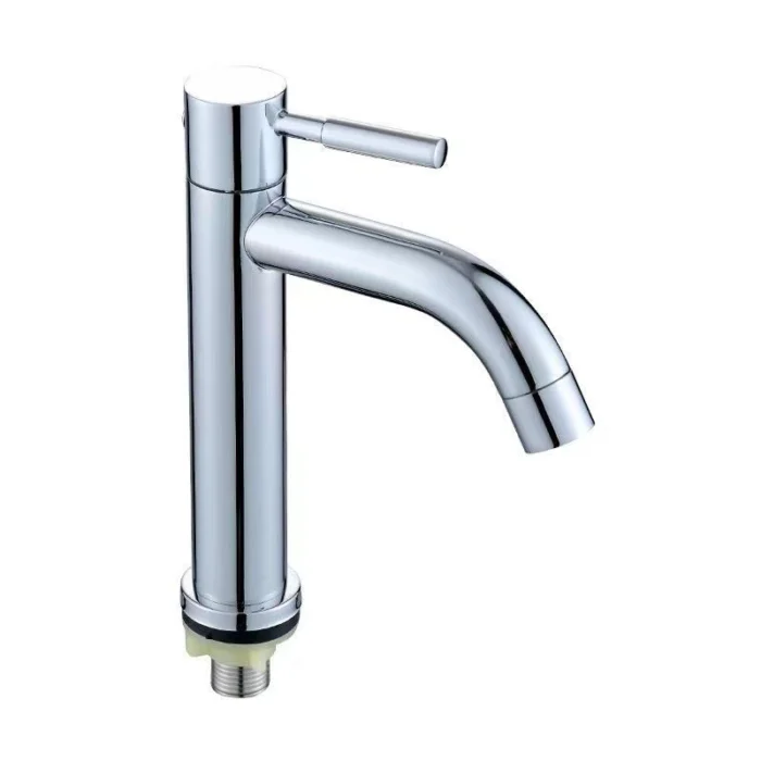 201 Rubinetto da lavabo in acciaio inox in ottone stile reale contemporaneo lavabo tradizionale monoforo certificato per uso domestico bagno