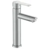 拉丝 Hot Selling 201 Roestvrij staal Single-Handle wastafel kraan Vintage Wash wastafel mengkraan warm koud water Dek Mount Vanity Sink - 7075B-071P