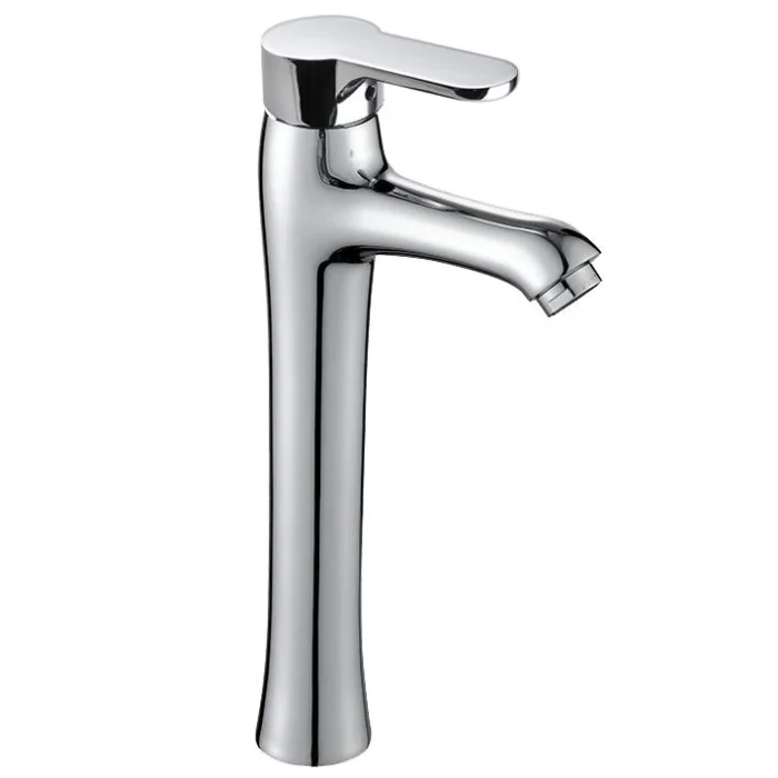 Moderne chroom gepolijst zink legering wastafel kraan Tall lichaam badkamer mengkraan voor koud warm water Wash hand wastafel kraan