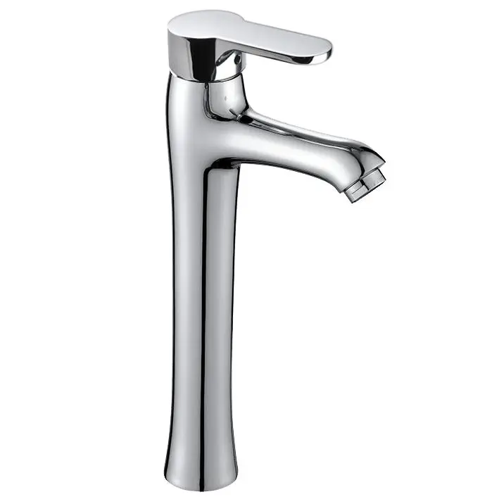 Robinet de lavabo moderne en alliage de zinc chromé poli Robinet mitigeur de salle de bain pour eau chaude froide Robinet de lavabo à main