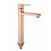 未命名-3.fw Fancy Grifo de lavabo cuadrado negro grifo alto de agua fría con cuerpo de zinc montado en la cubierta de un solo mango para lavabo de baño