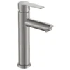 枪灰 Venta caliente 201 acero inoxidable monomando lavabo grifo Vintage lavabo mezclador grifo de agua fría y caliente de montaje en la cubierta de la vanidad del fregadero