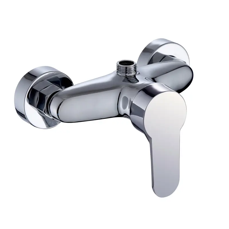 Venta caliente moderno grifo de ducha de cromo montado en la pared rociador de lluvia para baño comercial de baño con estilo moderno mezclador de ducha