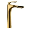 金色-高 201 Roestvrij staal één handvat wastafel kraan Classic zink thermostatische warm / koud water Mixer Metered kranen voor thuisgebruik
