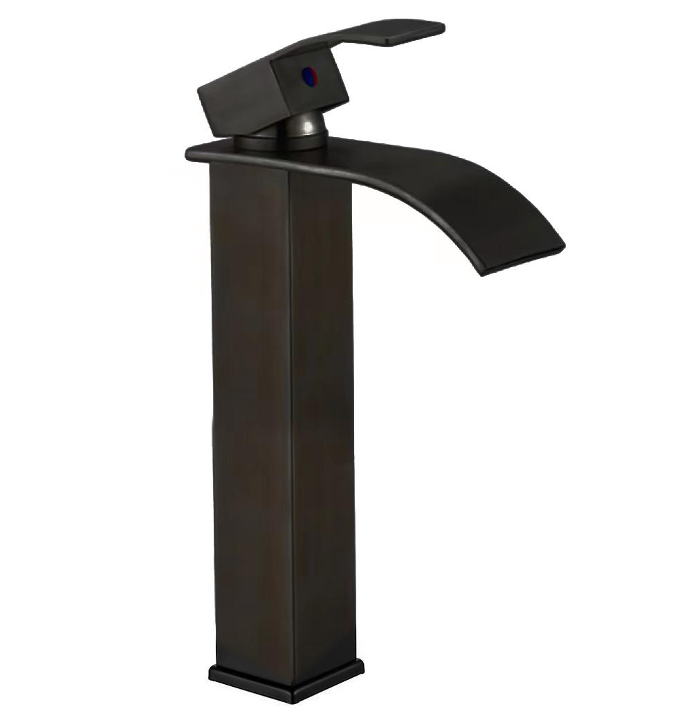 高 Torneira de casa de banho quadrada e prateada multifuncional Torneira misturadora termostática para lavatório Torneira de água Design moderno Torneira quadrada alta prateada para lavatório