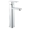 高四方 Classic Brass Single-Handle Basin Faucet Zinc Brass Waterfall Tap Tall Body Hot Cold Water Bathroom Sink Faucet Toilet Faucet