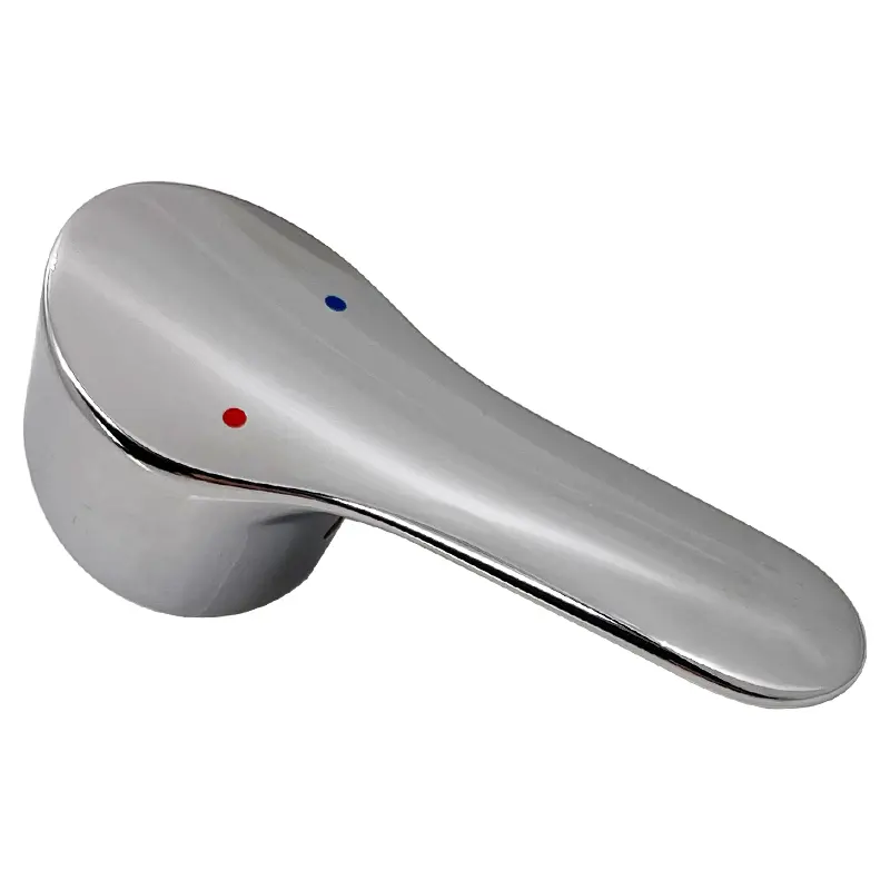 Grifo ergonómico de aleación de zinc de diseño moderno para agua caliente y fría con marcas roja y azul para uso en cuartos de baño