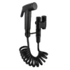 A2 Modernes Design Handbidet Sprayer Set Edelstahl Finish Schwarz Winkel Ventil Badezimmer Toilette Shattaf für Hotels