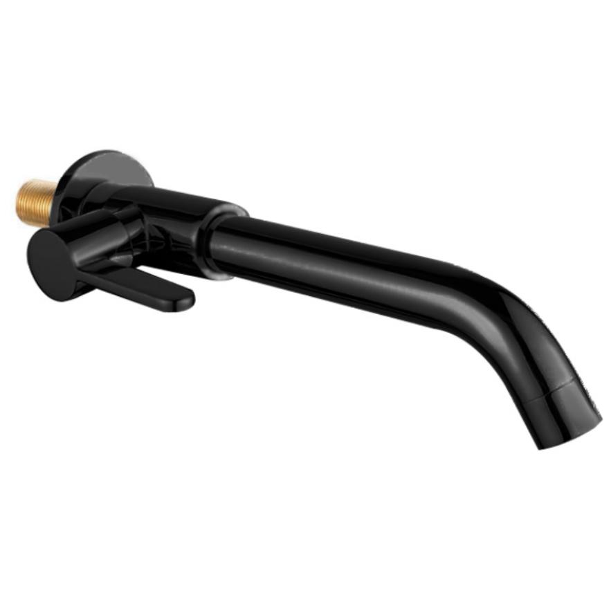 w1 Lusso Barocco singolo freddo rubinetto del bacino fantasia nero in acciaio inox a parete Hotel Toilet ruotare rubinetti del bagno