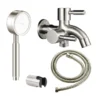 四件套 Buen precioModerno 304 de acero inoxidable de alta gama Set de ducha de doble salida de baño grifo mezclador de ducha Grifos de baño