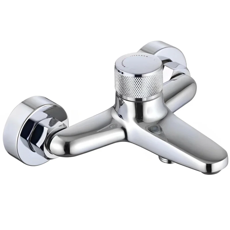 Robinet de douche mural moderne en cuivre à une poignée Design élégant Baignoire Douche Bassin Evier Mitigeur Robinet de douche en céramique alliage tendance