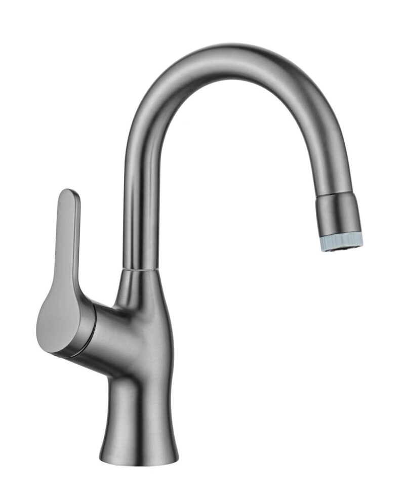 Neu gestalteter Multifunktions-Edelstahl-Ausziehbrause-Küchenarmatur-Mischbatterie Gun Grey einstellbarer Wasserhahn