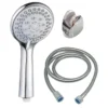 2 Cabezal de ducha cromado de alta potencia para montaje en pared Ahorro de agua caliente fría Baños Sistema de plástico Accesorios de grifería de baño