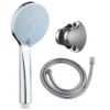 3 WholesaleHandheld regolabile Full Plastic ABS Showerset Alberghi rubinetto del bagno Accessorio tre pezzi sistema doccia
