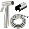 304钢妇洗器套装 Robinet de bidet à main design en acier inoxydable brossé SUS 304 Nickel Contrôle de la température Accessoires pour toilettes