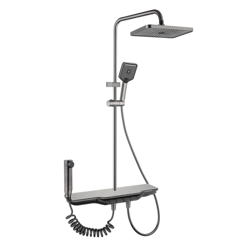Buon prezzo Acqua calda fredda mista casalinga singola maniglia cromo valvola ceramica cromo lucido doccia set pioggia bagno doccia rubinetti