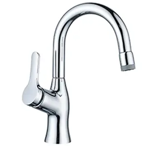Grifo monomando extraíble de acero inoxidable de diseño moderno con rociador giratorio de 360 grados y cascada de agua fría y caliente para grifos de lavabo