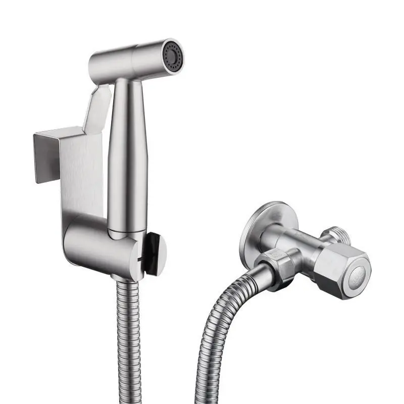 Heißer Preis Wand montiert 304 Edelstahl Bidet Set Hochdruck Handheld Bidet Sprayer für Toilette Frauen Reinigung Badezimmer