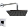 Modern design wandgemonteerde messing inbouw doucheset met zacht douchepatroon in koude en warme stand Exclusief voorgemonteerde douchecabine