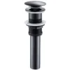 不锈钢黑下水-无孔 Diseño moderno Negro 201 Acero inoxidable Lavabo Desagüe Fuga Tapón con Función de Desagüe para Baño Cocina