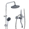 巴拉圭-圆样品-大 Torneiras de Banho Clássicas de Alta Qualidade em Latão de Puxador Único Montadas na Parede Hardware para Casa de Banho Chuveiro Cromado Polido