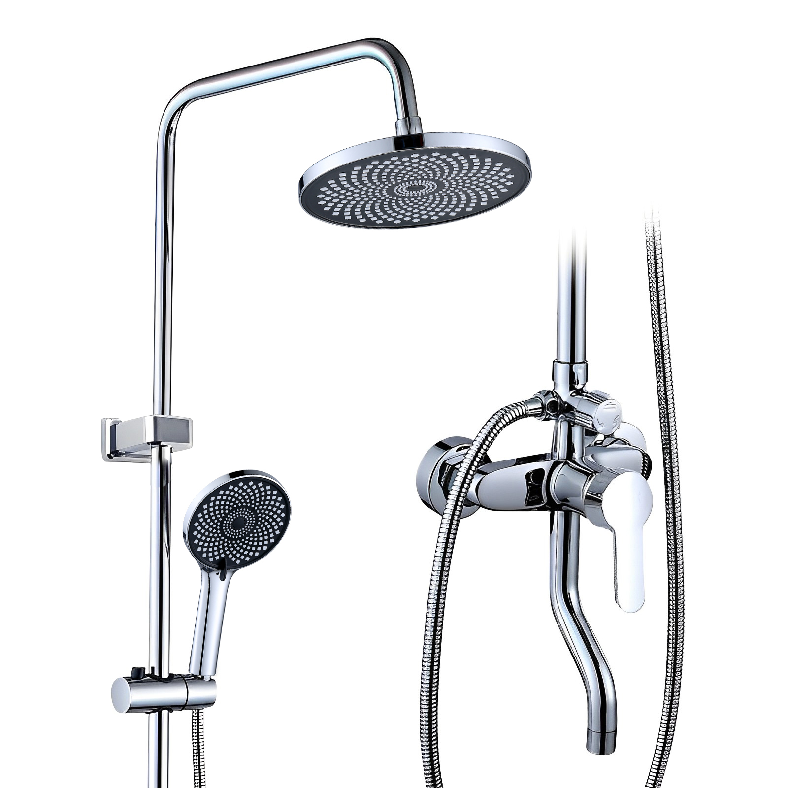 巴拉圭-圆样品-大 Torneiras de Banho Clássicas de Alta Qualidade em Latão de Puxador Único Montadas na Parede Hardware para Casa de Banho Chuveiro Cromado Polido