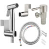 Moderno Acero Inoxidable SUS 304 Níquel Cepillado Flushing Grifo Accesorios Portátil Bidé de mano Spray para Baño