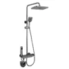 航母套装9 (1) Buen precio de una sola manija de la ducha de baño de lluvia de montaje en pared de latón pulido botones de piano de cromo del hotel estándar de ducha