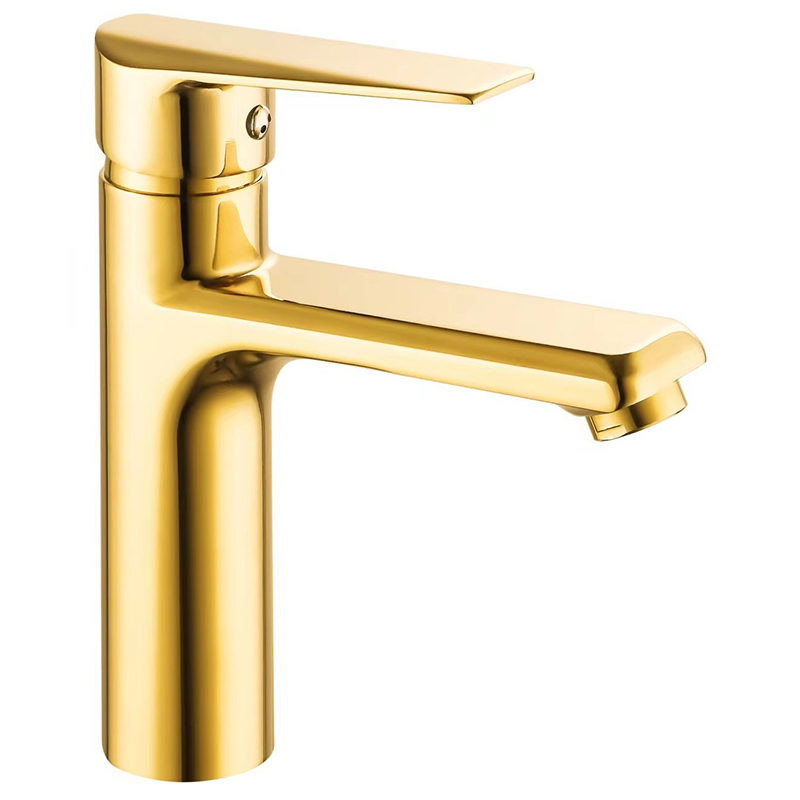 Cost-Effective Golden Single-Hole Basin Tap Hot and Cold Zinc Thermostatic Bathroom Mixer Faucet for Home Use