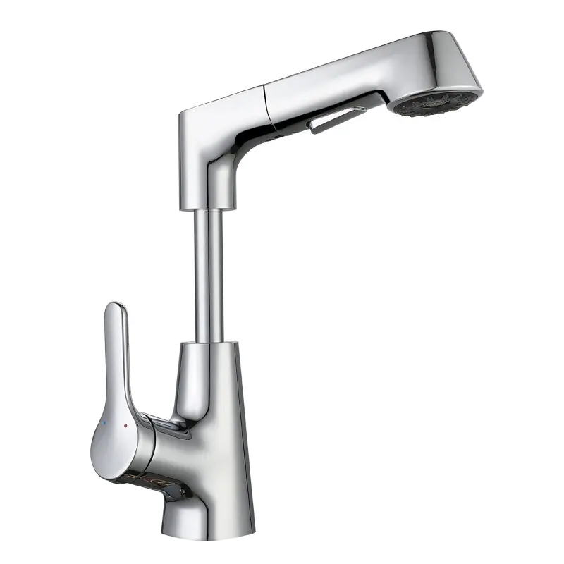 Rubinetto girevole Premium per lavabo Rubinetto universale multifunzionale estraibile per acqua calda e fredda per bagno e corridoio