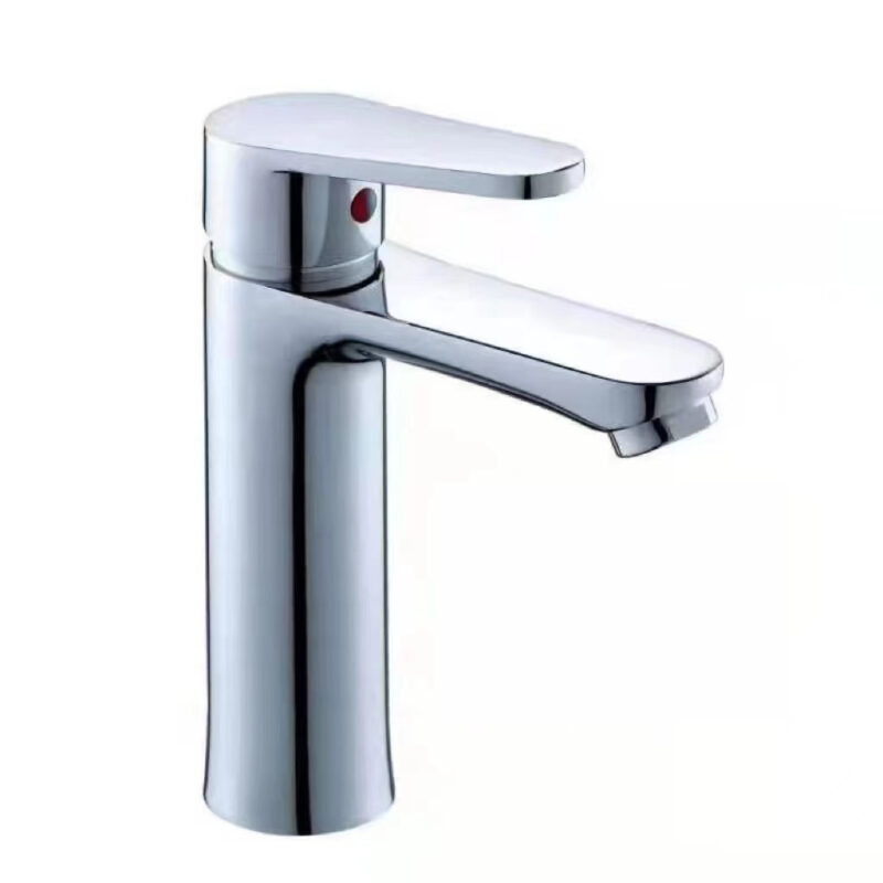 Vintage Single Lever Zinc Alloy Basin Faucet Hot & Cold Water Mixer Tap with Single Hole Mount for Bathroom Use