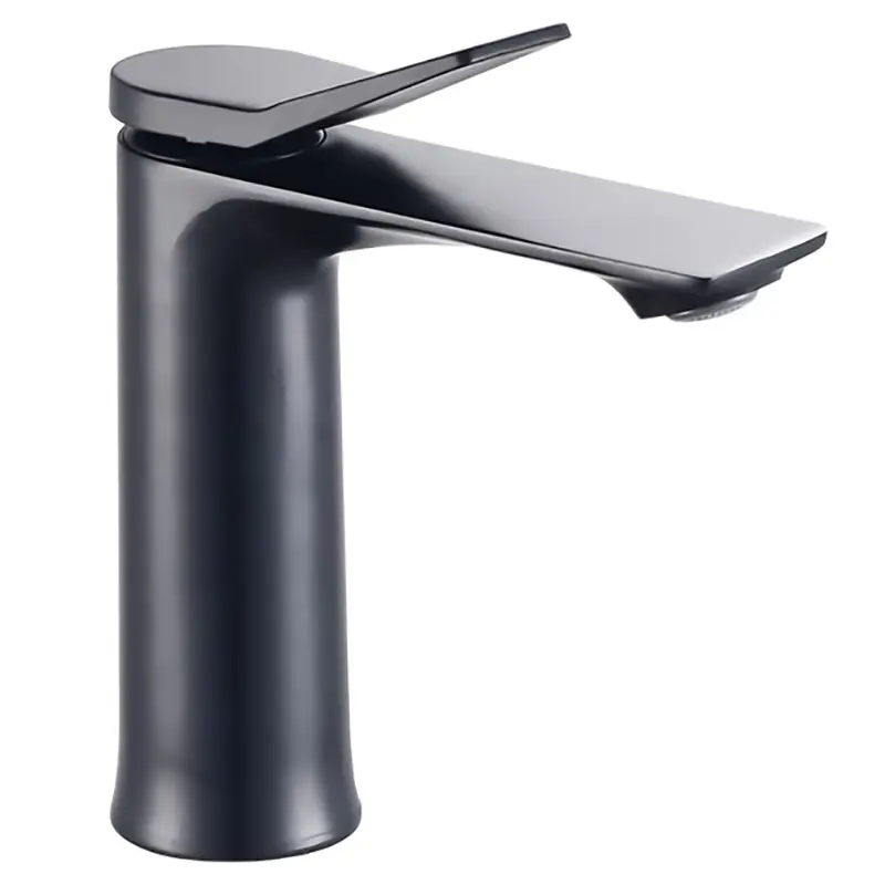 Großhandel Single-Hole Single-Handle Zink Wasserhahn schwarz lange Becken Wasserhahn mit Mischer für Bäder